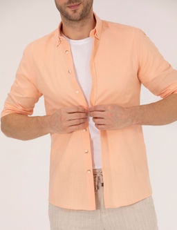 Turuncu Slim Fit Uzun Kollu G_mlek - Pierre cardin фото 6