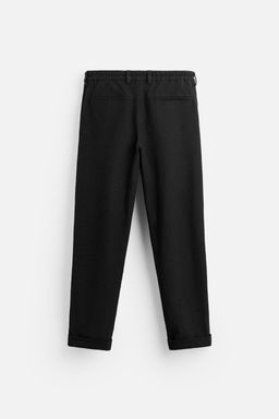 TEXTURED PLEATED TROUSERS - Zara фото 7