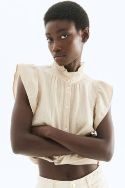 Blusa de muselina con manga circular - H&m фото 3