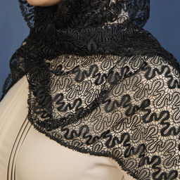 Палантин 160 х 45 см, цвет черный - Мастерская ПОКРОВ фото 3