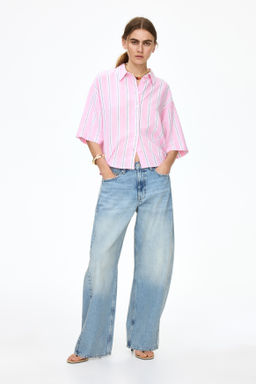 Camisa oversize en mezcla de lino - H&m фото 9