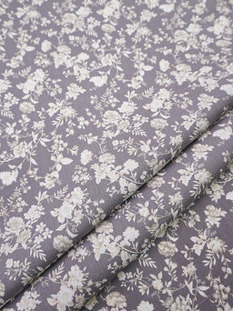 Импорт. хлопок "Летняя мелодия" цв.серый с лиловым оттенком, ш.1.5м, хлопок-100%, 100гр/м.кв