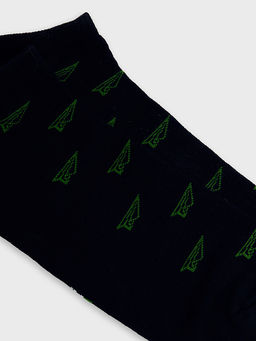 Цена за 5 пар! Носки мужские черные с рисунком в виде оригами из самолетиков - Mark formelle фото 4