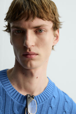 TEXTURED CABLE-KNIT JUMPER - Zara фото 5