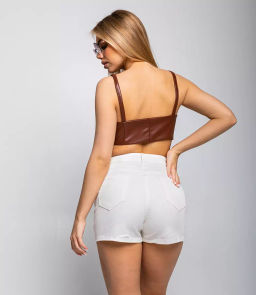 Джинсовые шорты #КТ11390, белый