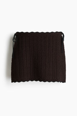 Falda playera efecto crochet