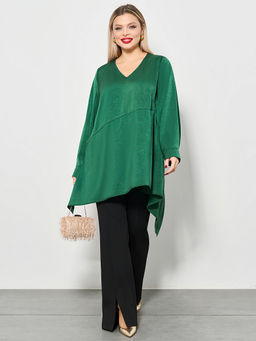 Блузка 0123-8а тёмно-зелёный - Aquarell фото 15