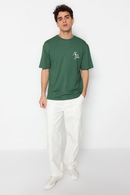 TRENDYOL MAN Bordo Oversize/Genis Kesim Bask?l? %100 Pamuklu T-Shirt TMNSS20TS1099 - Trendyolmilla фото 25