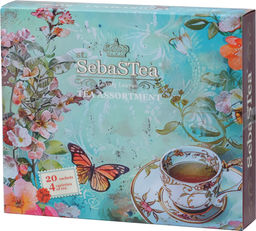 SebaSTea. 8 марта. For You. Розовые цветы с чашкой карт.упаковка, 20 пак.