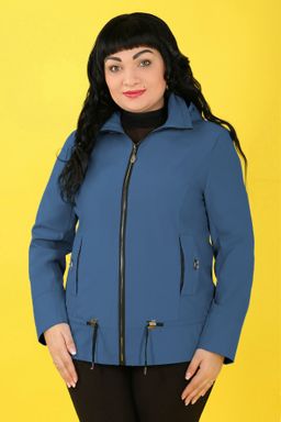 Ветровка с кулиской на талии женская синяя - Almond фото 2