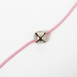 Дразнилка-удочка Цветная мышка, 32 см, белая/зелёная мышь на розовой ручке - Пижон фото 3