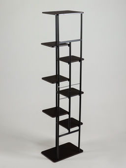 Подставка для цветов Greengo, 8 полок, 36×23×136 см, напольная, каркас металл, полки МДФ, чёрная