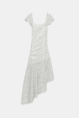 VESTIDO MIDI LUNARES / Blanco / Negro - Zara фото 9