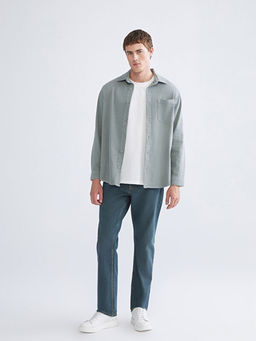 Regular Fit Uzun Kollu Erkek Jean G?mlek