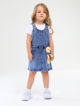 Сарафан джинсовый для девочек - Синий мир фото 7