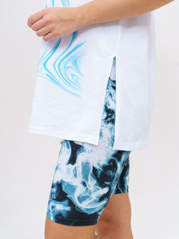 910 Костюм "белый/голубой"