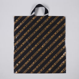 Цена за 50 шт. Пакет "Золотая полоса" полиэтиленовый, с петлевой ручкой, 40х44 см, 43 мкм