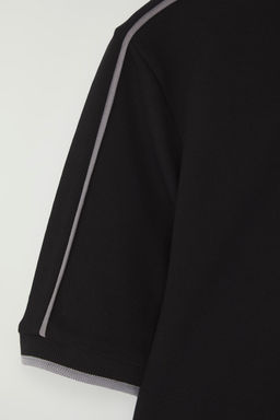 TRENDYOL MAN Siyah Regular/Normal Kesim Biyeli Polo Yaka T-shirt TMNSS25PO00015 - Trendyolmilla фото 4