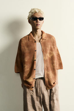 CAMISA PUNTO RELAXED FIT EFECTO LAVADO / Naranja - Zara фото 2