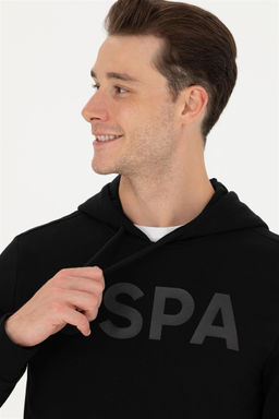 U. S. Polo Assn Мужская черная базовая толстовка с капюшоном - U.s. polo assn фото 2