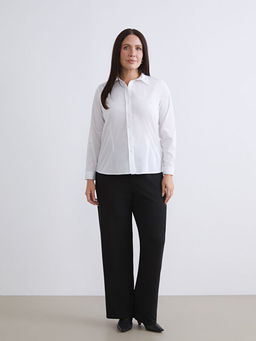 Beli Lastikli Parlak G?r?n?ml? Kad?n Pantolon