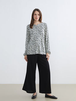 Bisiklet Yaka Desenli Bluz