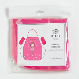 Фартук с нарукавниками детский Этель Cute girl, 49 х 39 см  фото 9