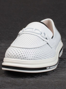 03-PDD170-1 WHITE Лоферы женские (натуральная кожа) - Фабричный китай фото 8