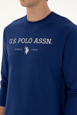 Erkek _ndigo Basic Sweatshirt Sepette S_rpriz _ndirim - U.s. polo assn фото 13