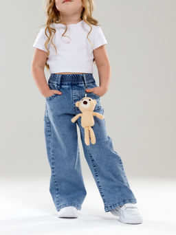 Джинсы-трубы для девочек - СИНЯЯ МОДА фото 6