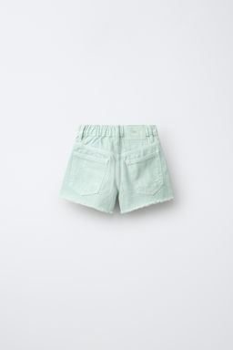 BERMUDA DENIM ROTOS / verde lavado