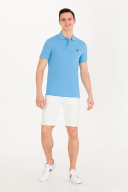 U. S. Polo Assn Мужская бирюзовая базовая футболка с воротником-поло - U.s. polo assn фото 15