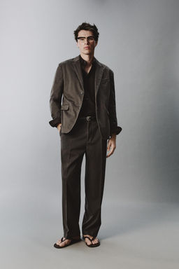 WASHED EFFECT SUIT BLAZER