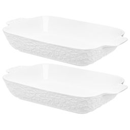 Набор шубниц 2 пр.1,7 л 32,5*20*5,5 см "Веточки-цветочки", фарфор