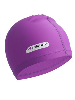 Шапочка для плавания детская ONLYTOP SWIM, тканевая, обхват 46-52 см, цвет фиолетовый