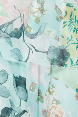 Mint Etegi Volanl? Sifon Astarl? Mini Dokuma Elbise TWOSS24EL00543