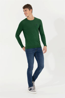 Мужской зеленый трикотажный свитер Basic - U.s. polo assn фото 10
