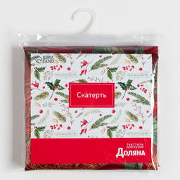 Скатерть новогодняя Доляна Волшебный праздник 145*220 +/- 2 см, 100% п/э  фото 6