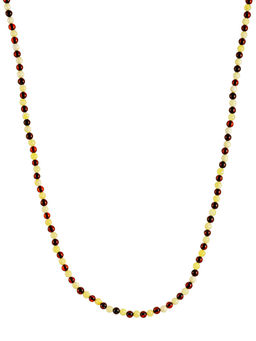 Пёстрые бусы из натурального балтийского янтаря вишнёвого и медового цветов Шары контрастные