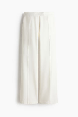 Linen-blend tailored trousers