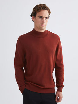 Yar?m Bal?k?? Yaka Erkek Triko Kazak