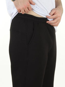 BC 05 BLACK Брюки спортивные утепленные мужские (50% хлопок, 50% полиэстер)