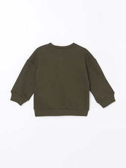 Bask?l? Erkek Bebek Sweatshirt ve E?ofman Alt 2li Tak?m
