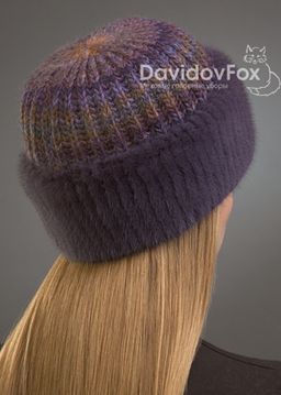 ВИДЕООБЗОР шапка Адель норка трикотаж байкал меланж