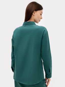 Рубашка женская в пыльно-изумрудном цвете т.пыльно -изумрудный 122897/1 - Mark formelle фото 4