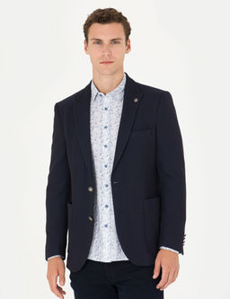 Lacivert Ekstra Slim Fit Blazer Ceket