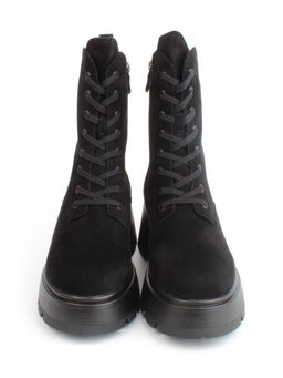 04-M3-1376 BLACK Ботинки зимние женские (натуральная замша, натуральный мех)