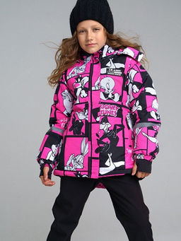 32241601 Куртка с полиуретановым покрытием для девочек