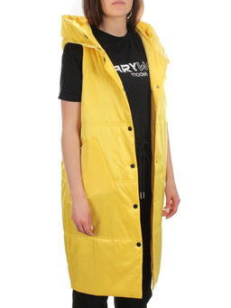 M006 YELLOW Жилет женский демисезонный (100 гр. синтепон) - Фабричный китай фото 8