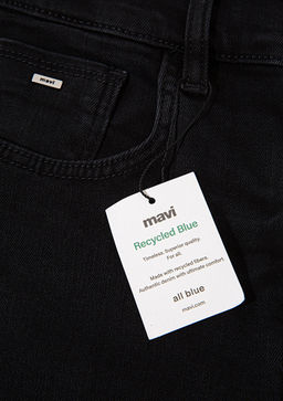 Lilyana Adaptive Puslu Gri Jean Pantolon - Mavi фото 4